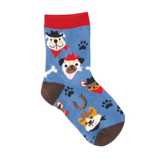 SADDLE UP PUPS KID'S COTTON CREW SOCKS