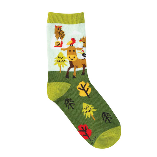MOOSE & FRIENDS KID'S COTTON CREW SOCKS