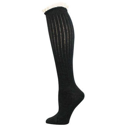 SLOUCHY BOOT COTTON KNEE HIGH SOCKS
