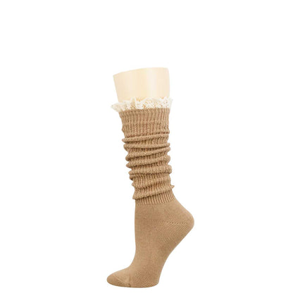 SLOUCHY BOOT COTTON KNEE HIGH SOCKS