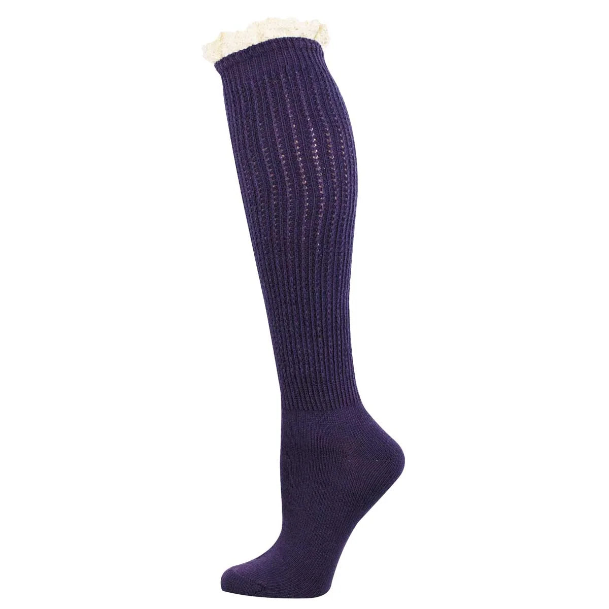 SLOUCHY BOOT COTTON KNEE HIGH SOCKS