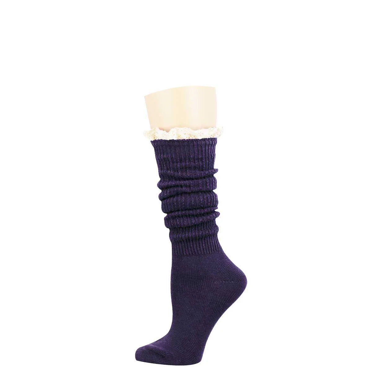 SLOUCHY BOOT COTTON KNEE HIGH SOCKS