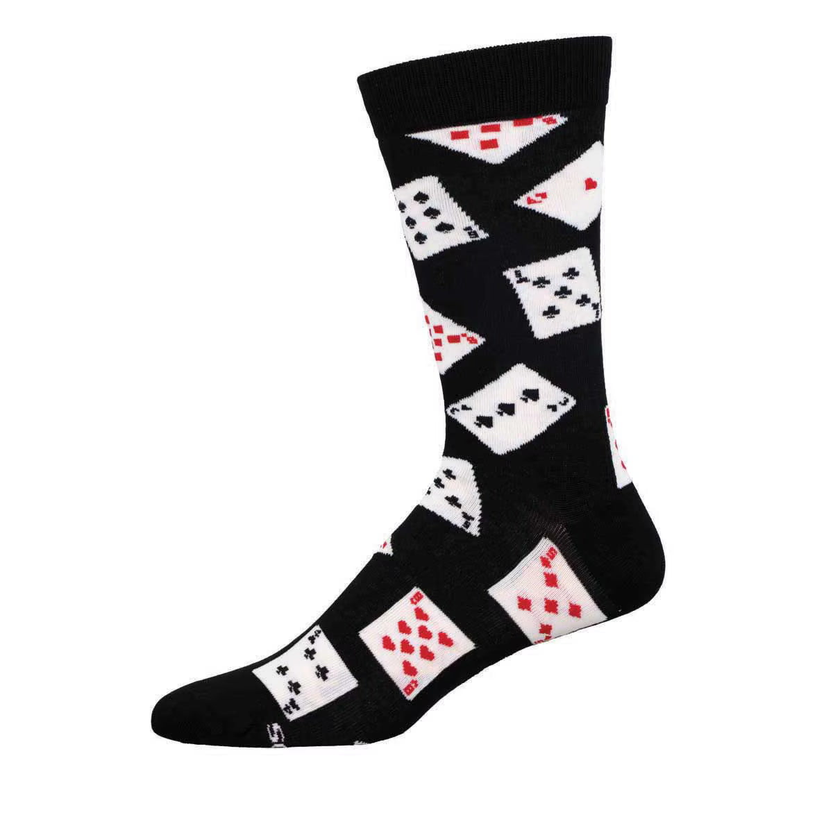 DEAL ME IN MEN'S BAMBOO CREW SOCKS