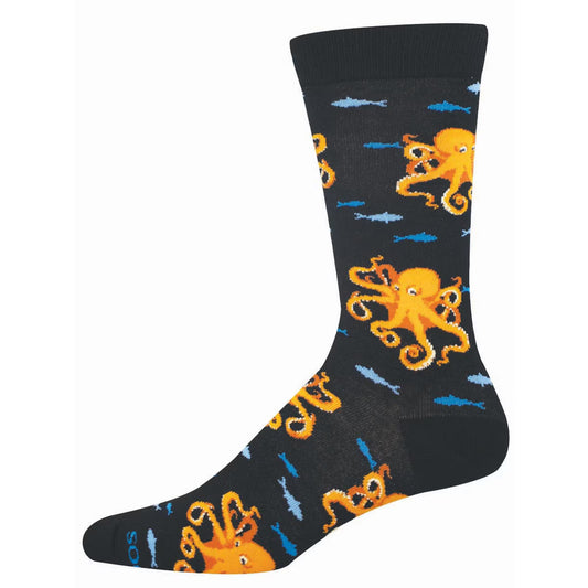 OCTOPUSES RULE MEN'S BAMBOO CREW SOCKS