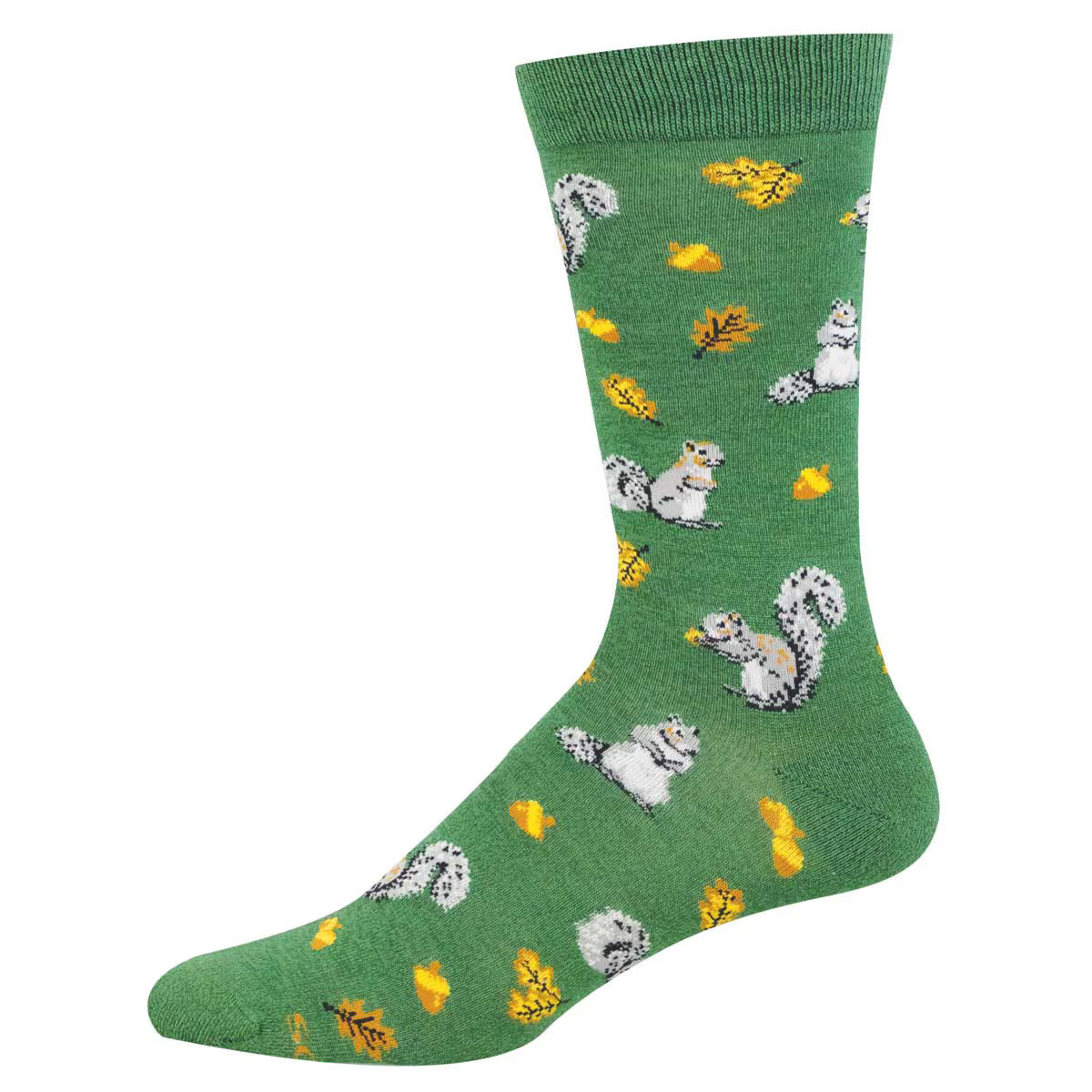 SQUIRRELS IN THE FOREST MEN'S BAMBOO CREW SOCKS