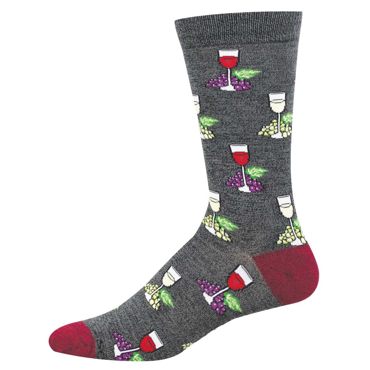 BEAUTIFUL VINO MEN'S BAMBOO CREW SOCKS