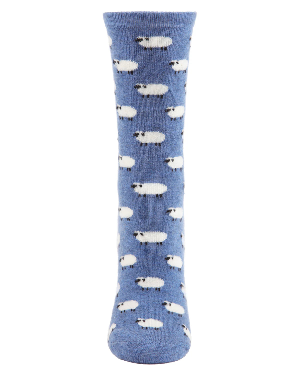 WOMEN'S SOFT WHITE SHEEP CASHMERE BLEND CREW SOCKS
