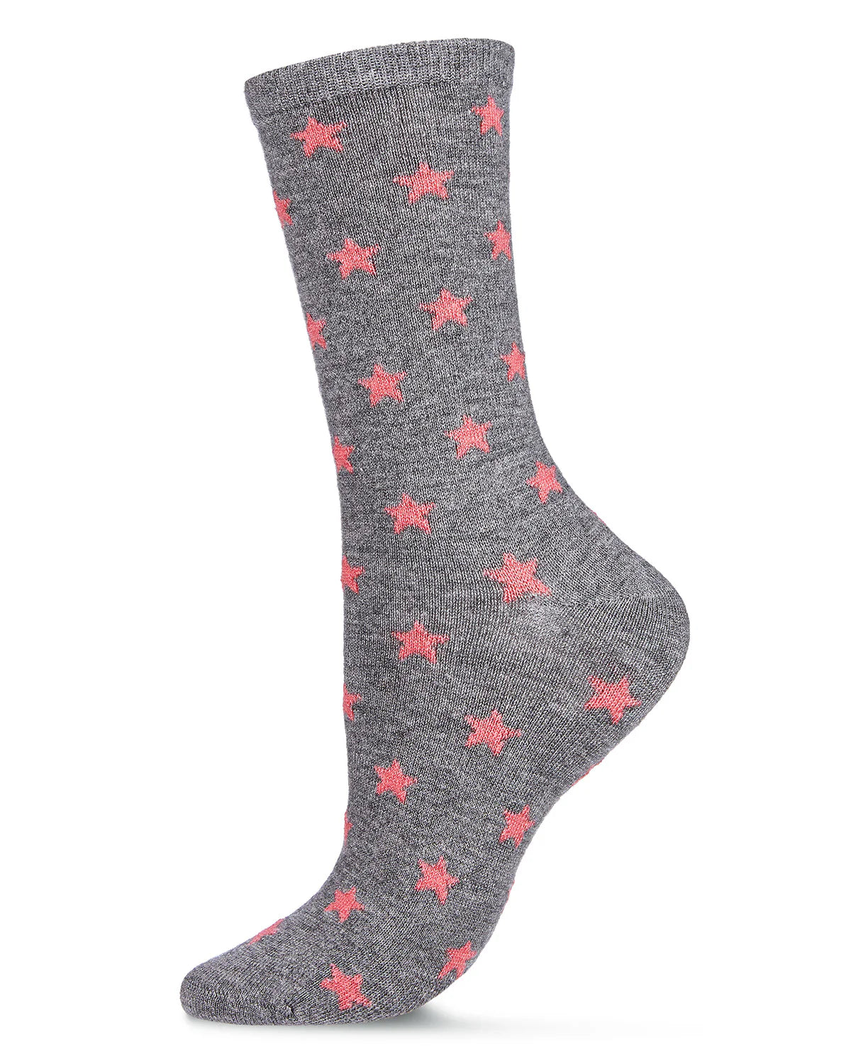 WOMEN'S SOFT STARS CASHMERE BLEND CREW SOCKS