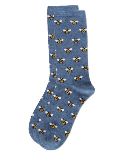 WOMEN'S BEE CASHMERE BLEND CREW SOCKS