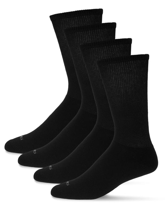 2 PAIR UNISEX DIABETIC FULL CUSHION CREW SOCKS