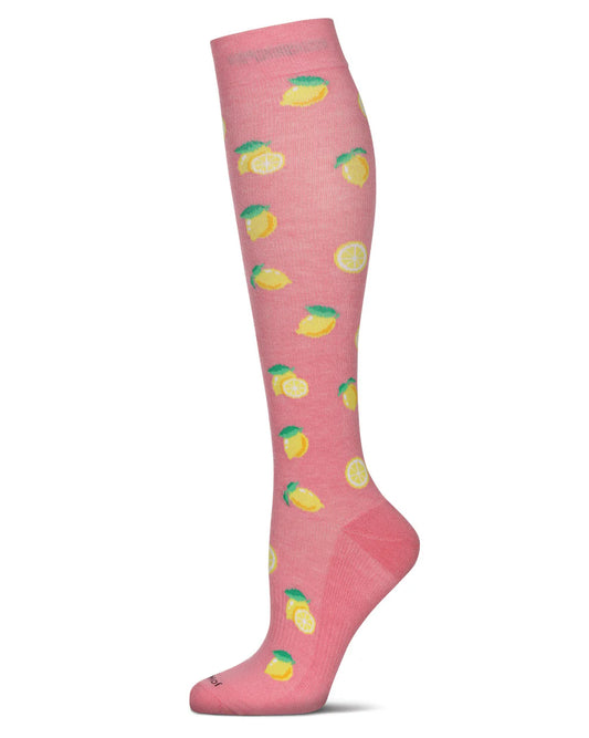 Women's Lemons Bamboo Blend 8-15MMHG Graduated Compression Socks