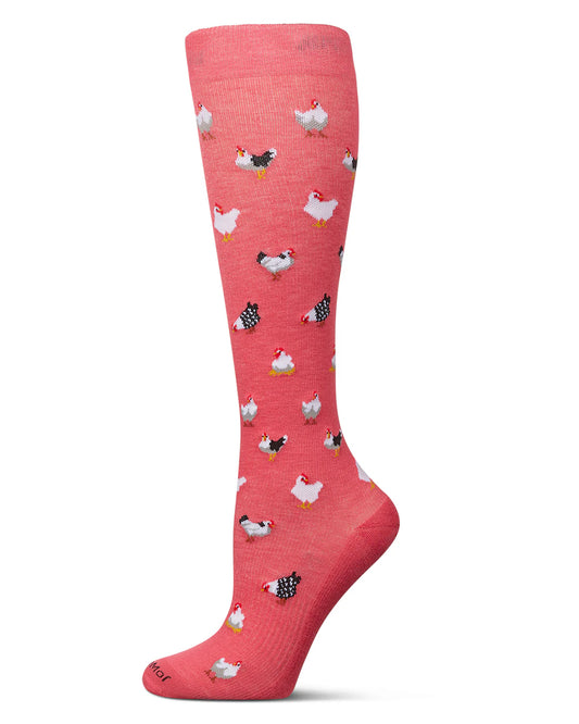 WOMEN'S ROOSTERS 8-15 MMHG GRADUATED BAMBOO COMPRESSION SOCKS
