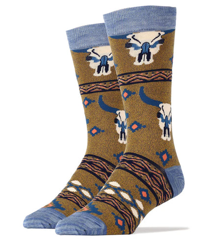 LONG HORN SUMMER MEN'S COTTON CREW SOCKS