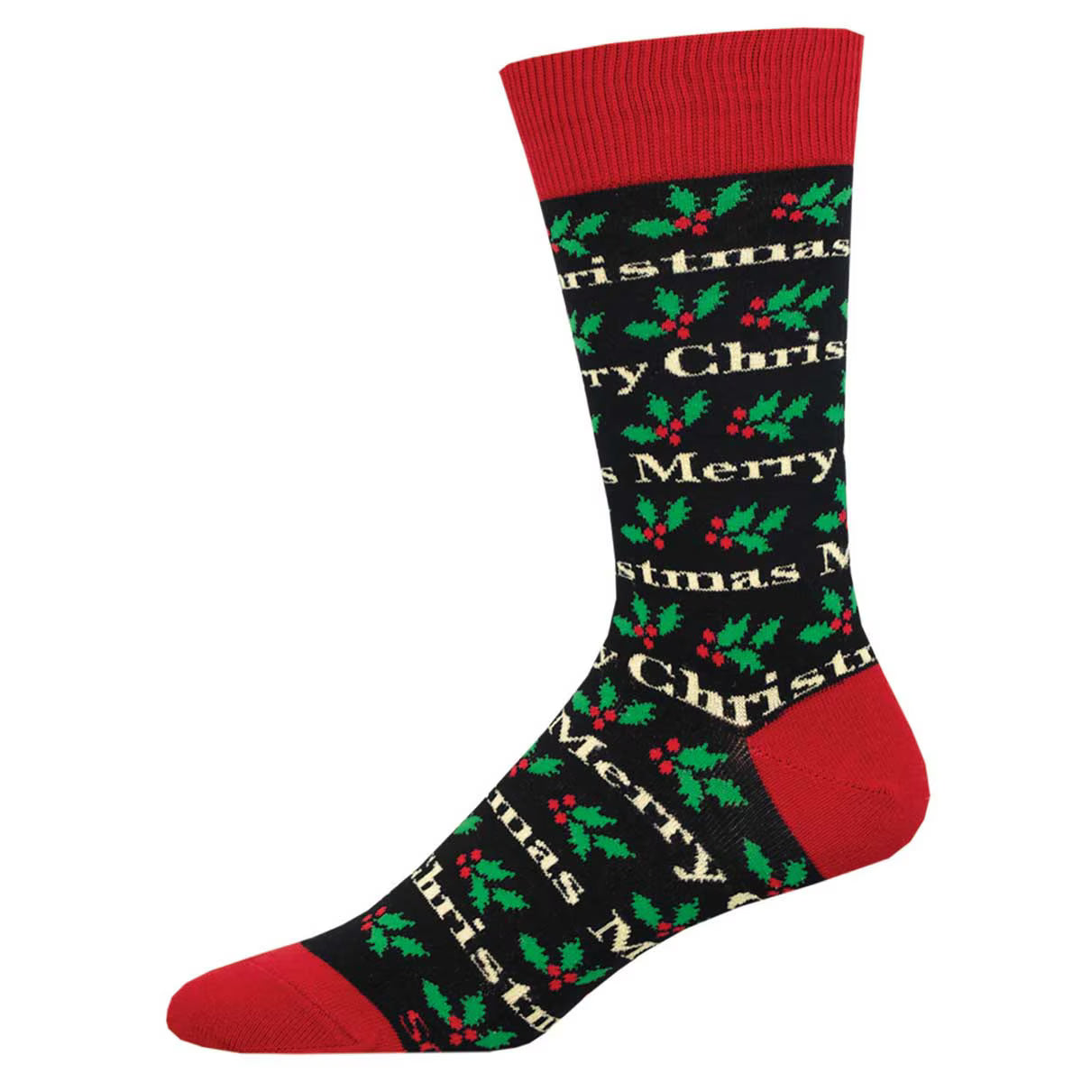 MERRY CHRISTMAS MEN'S COTTON CREW SOCKS