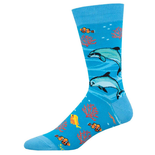 VAQUITA DOLPHIN MEN'S COTTON CREW SOCKS