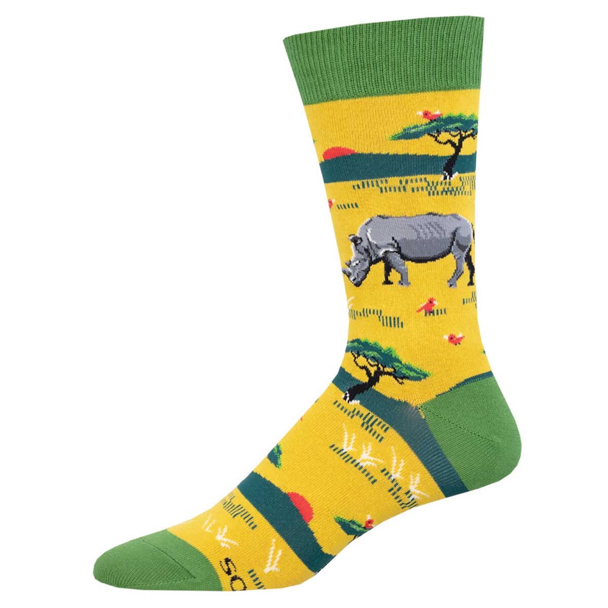 RHINOCEROS MEN'S COTTON CREW SOCKS