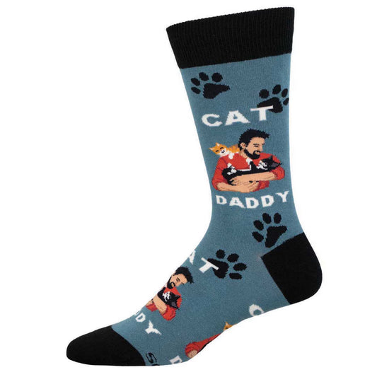 CAT DADDY MEN'S COTTON CREW SOCKS