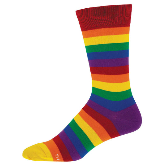 PRIDE STRIPES MEN'S CREW SOCKS