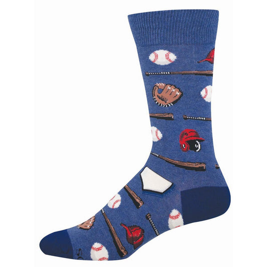 PLAYING HARDBALL MEN'S COTTON CREW SOCKS