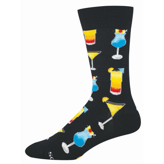 TROPICAL COCKTAILS MEN'S COTTON CREW SOCKS