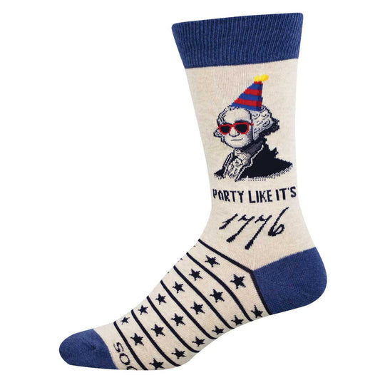 PARTY LIKE IT'S MEN'S COTTON CREW SOCKS