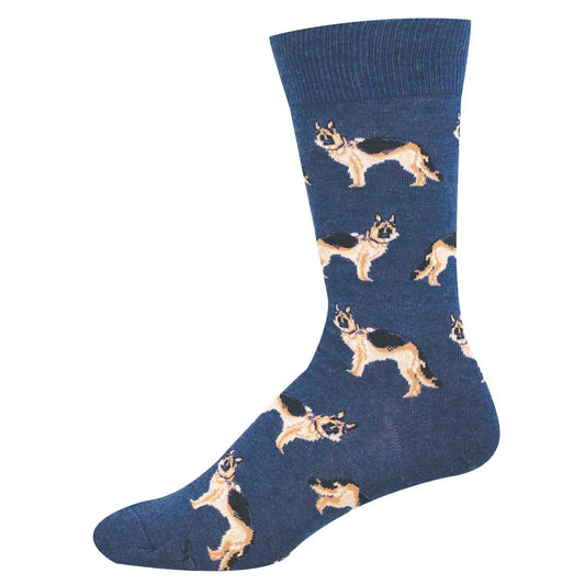 GERMAN SHEPHERDS MEN'S COTTON CREW SOCKS