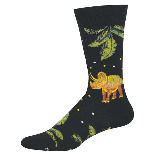 TRICERATOPS MEN'S COTTON CREW SOCKS