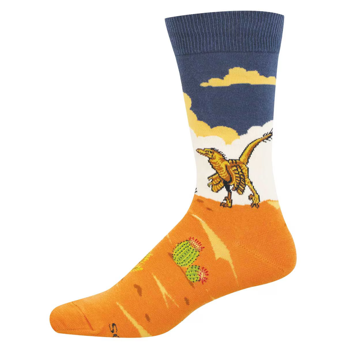 VELOCIRAPTOR MEN'S COTTON CREW SOCKS