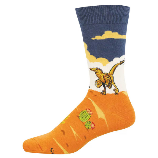 VELOCIRAPTOR MEN'S COTTON CREW SOCKS