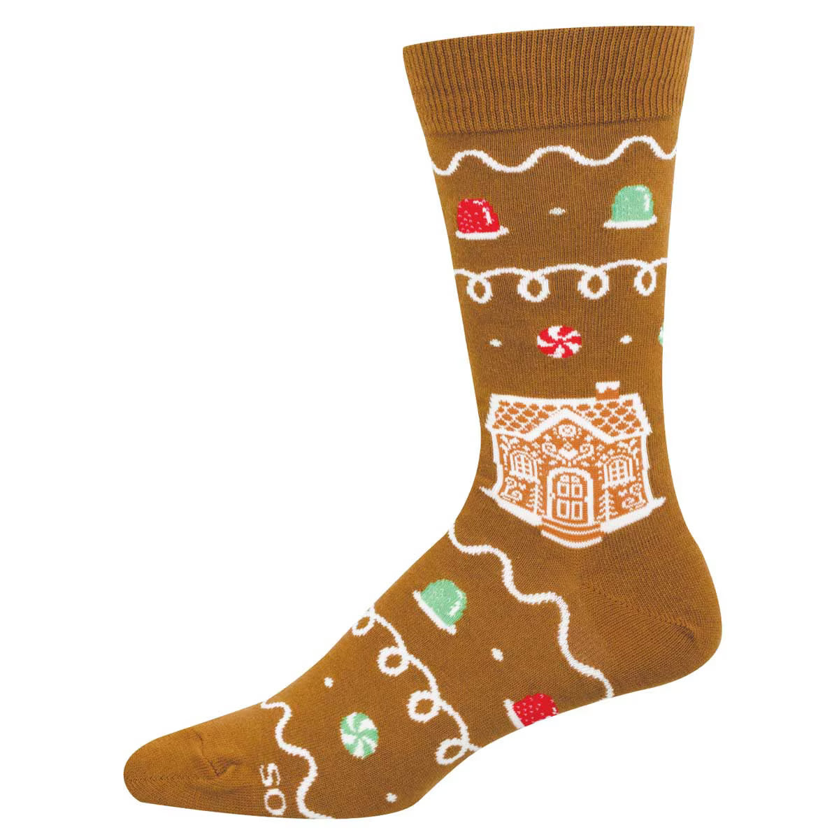 GINGERBREAD MEN'S COTTON CREW SOCKS