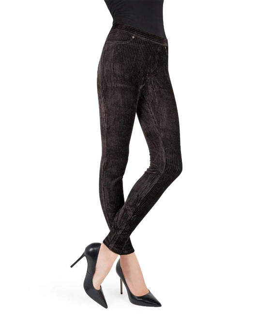 WIDE-RIB STRETCH CORDUROY LEGGINGS