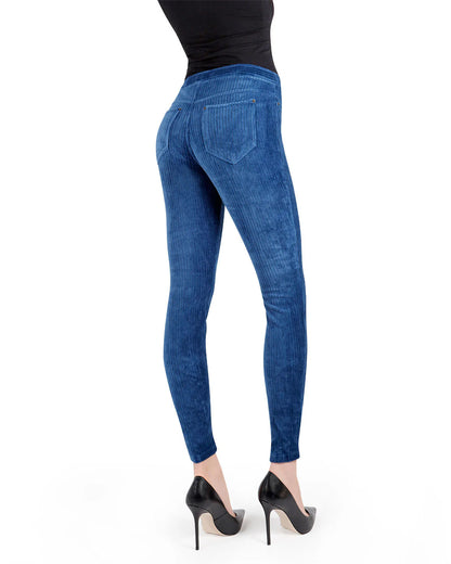 WIDE-RIB STRETCH CORDUROY LEGGINGS