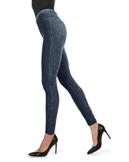 WIDE-RIB STRETCH CORDUROY LEGGINGS