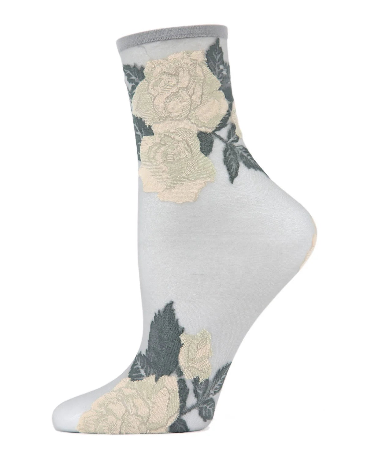 BEAUTY ROSE GARDEN SHEER SEE-THROUGH ANKLE SOCKS