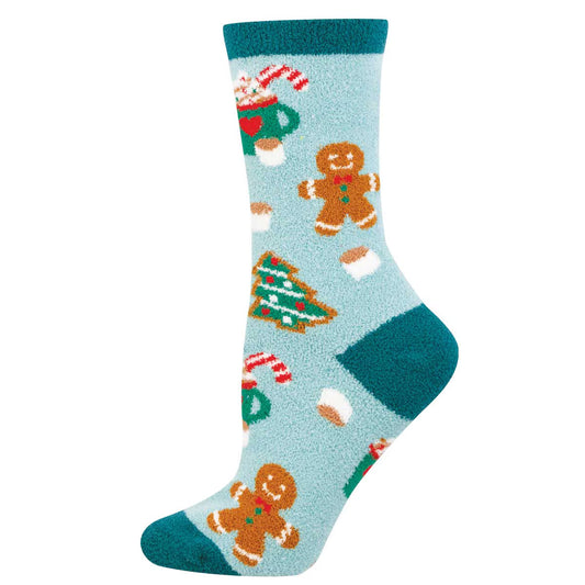 HOLIDAY TREATS WOMEN'S FUZZY SOFT CREW SOCKS