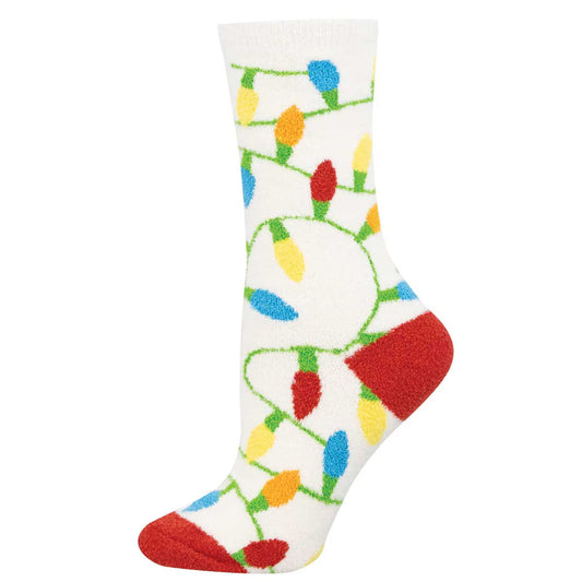 LIGHTS OUT WOMEN'S FUZZY CREW SOCKS