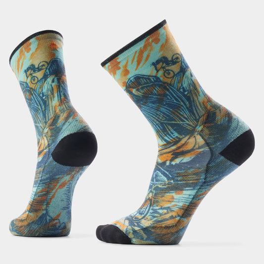 Bike Zero Cushion Rugged Ride Print Crew Socks