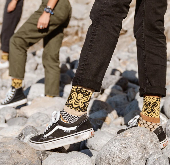 Honey Bee Crew Socks