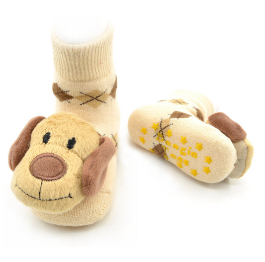 Brown Dog Boogie Toes Rattle Socks