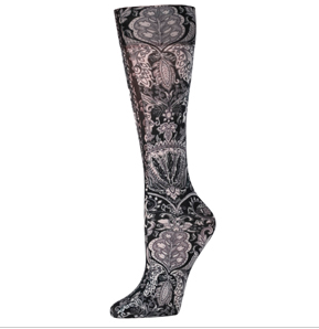 Black & White Versache Womens 8-15 mmHg Compression Sock