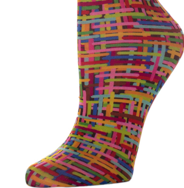 Color Grid Womens 8-15 mmHg Compression Sock