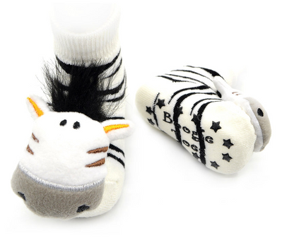 Zebra Boogie Toes Rattle Socks