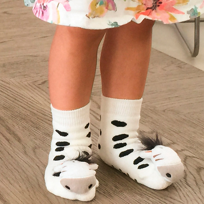 Zebra Boogie Toes Rattle Socks