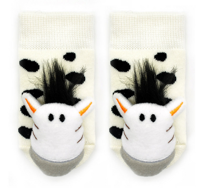Zebra Boogie Toes Rattle Socks