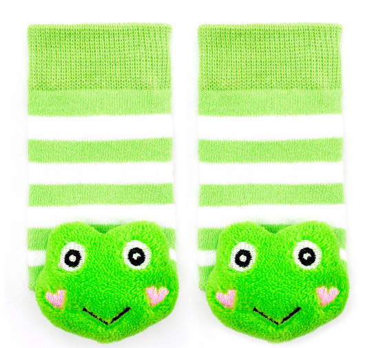 Green Frog Boogie Toes Rattle Socks