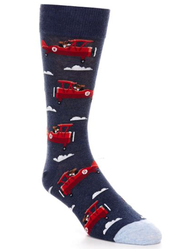 AVIATOR PUP MEN'S COTTON CREW SOCKS