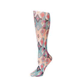 Abstract Argyle Womens 8-15 mmHg Compression Sock