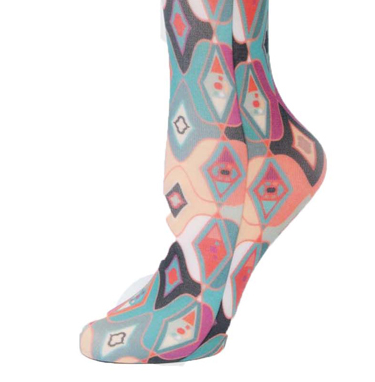 Abstract Argyle Womens 8-15 mmHg Compression Sock