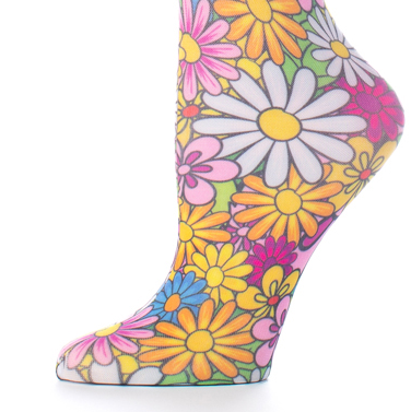 Colorful Daisies Womens 8-15 mmHg Compression Sock