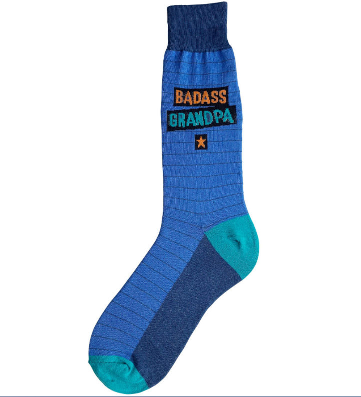BADASS GRANDPA MEN'S COTTON CREW SOCKS